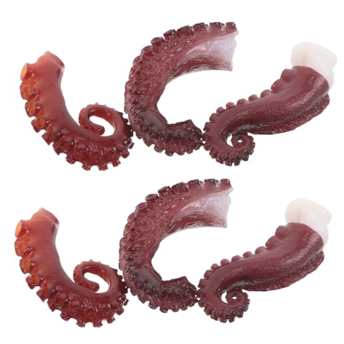 Homoyoyo 6 Stück Teiliges Künstliches Tentakel Realistische Meeresfrüchte Deko Vielseitige Food Display Props für Restaurant Deko Fotografie BBQ Party Lehrmodell von Homoyoyo