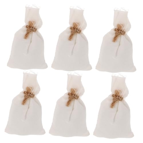 Homoyoyo 6 Stück Teiliges Miniatur Food Bag für Puppenhaus Mini Stoffbeutel Detailreiche Weihnachts Szene Küchenzubehör für Dollhouse Kompatibel mit Puppenmöbeln und Dekoration von Homoyoyo