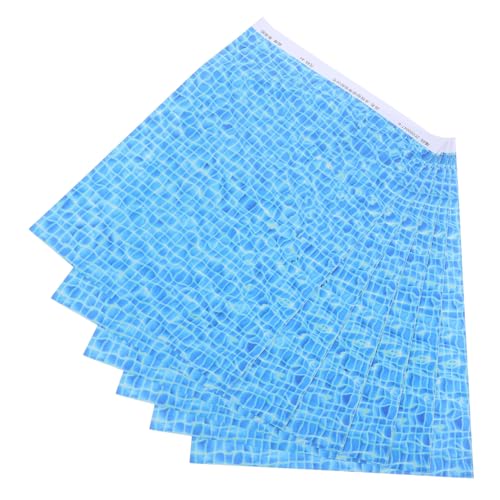 Homoyoyo 6 Stück Teiliges Wasserfeste Wasserwellen Aufkleber Selbstklebend Holografisches Wellendesign Realistische Wasseroberfläche für Miniatur Diorama Seen Flüsse Modellgestaltung von Homoyoyo