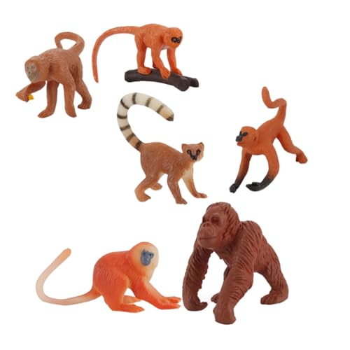 Homoyoyo 6-teiliges Affen Figuren Spielset – Realistische Spielfiguren Für - Ideale Dschungel Tier Spielzeuge Zur Der Kreativität Und des Lernens Homoyoyo 6-teiliges Affen Figuren Spielset – Realistische Spielfiguren Für - Ideale Dschungel Tier Spielzeuge Zur Der Kreativität Und des Lernens von Homoyoyo