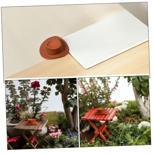 Homoyoyo 60stücke Mini-Western-cowboyhüte Aus Minihut Miniaturhüte Zum Basteln Cowboyhüte Plastikhut Mini-cowgirlhut Für Mädchen Puppenhaushut Miniaturzylinder Mini-cowgirlhut von Homoyoyo