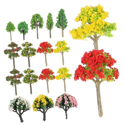 Homoyoyo 60 Stück Teiliges Miniatur Baum aus Langlebigem Kunststoff Realistische Mini Bäume für Modellbau DIY Geländegestaltung als Dekoration für Zuhause und Eisenbahn Dioramen von Homoyoyo