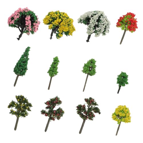 Homoyoyo 60 Stück Teiliges Sandtisch deko Großen Wetterfesten Kunststoff baumfiguren Farben für DIY Miniaturlandschaften und Modellbau von Homoyoyo