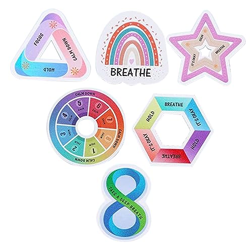 Homoyoyo 6Stücke Sensorische Aufkleber Mit Strukturierter Oberfläche Beruhigende Aufkleber Für Linderung Von Angstzuständen Geometrische Designs von Homoyoyo