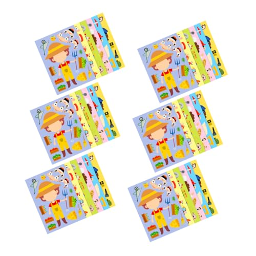 Homoyoyo 6sätze Puzzelkleber Für Ankleide-Aufkleber Berufs-Puzzle-Aufkleber Früherziehungs-Sticker Für Junge Mädchen DIY-kostümzubehör Für Schulveranstaltungen Und Homoyoyo 6sätze Puzzelkleber Für Ankleide-Aufkleber Berufs-Puzzle-Aufkleber Früherziehungs-Sticker Für Junge Mädchen DIY-kostümzubehör Für Schulveranstaltungen Und von Homoyoyo