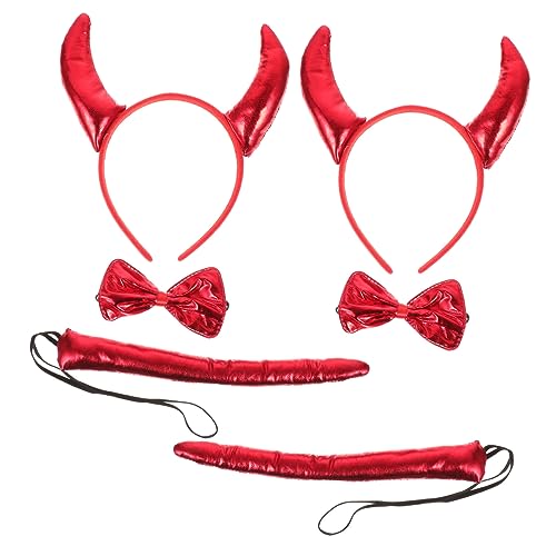 Homoyoyo 6stücke Teiliges Halloween Hornkopfbänder Mit Und Fliegen Tierkostüm Zubehör Für Cosplay Und Partys Für Halloween-feiern Und Homoyoyo 6stücke Teiliges Halloween Hornkopfbänder Mit Und Fliegen Tierkostüm Zubehör Für Cosplay Und Partys Für Halloween-feiern Und von Homoyoyo