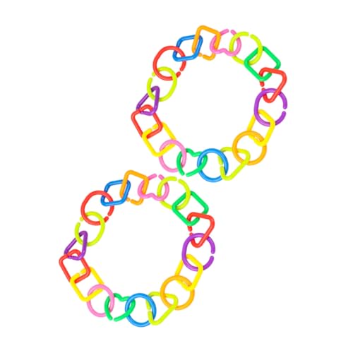 Homoyoyo 70 Stück Geometrische Buntes Motorikspielzeug Ab Monaten Tragbare Beißspielzeug Clips zur Feinmotorik Beschäftigungsspielzeug für Kinderwagen und Babysitz von Homoyoyo