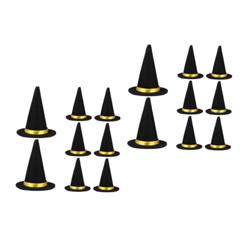 Homoyoyo 8 Kleine Hexenhüte Aus Filz - 3-5 cm Ideal Für Halloween Dekoration Bastelarbeiten Und Als Flaschenverschluss Für Weinflaschen Perfekte Tischdeko Für Feste Und Partys von Homoyoyo