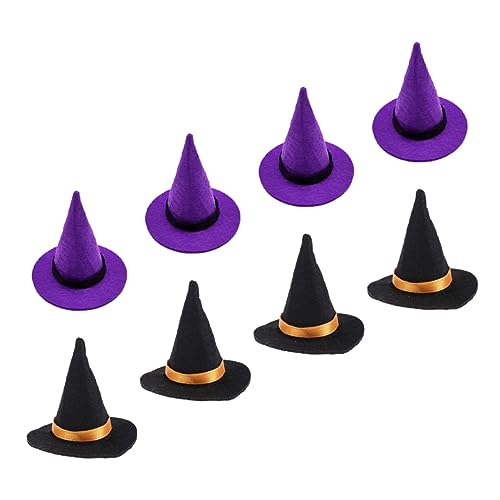 Homoyoyo 8 Stück Mini Hexenhüte Aus Filz Für Halloween - Schwarze Weinflaschenhüllen Mit Akzentdekor - Perfektes Halloween Zubehör Für Eine Gruselige Homoyoyo 8 Stück Mini Hexenhüte Aus Filz Für Halloween - Schwarze Weinflaschenhüllen Mit Akzentdekor - Perfektes Halloween Zubehör Für Eine Gruselige von Homoyoyo