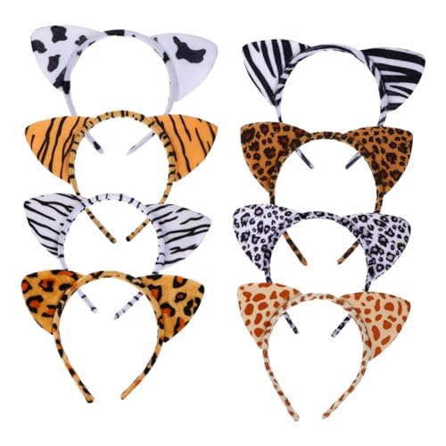 Homoyoyo 8 Stück Teiliges Animal Ear Headband mit Leopardenmuster Elastische Langlebige Katzenohren Haarreifen für Halloween Cosplay Karneval Party Geeignet für Frauen und Mädchen Homoyoyo 8 Stück Teiliges Animal Ear Headband mit Leopardenmuster Elastische Langlebige Katzenohren Haarreifen für Halloween Cosplay Karneval Party Geeignet für Frauen und Mädchen von Homoyoyo