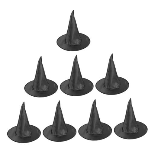 Homoyoyo 8 Stück Teiliges Halloween Hexenhut S Schwarz Krempe Leichter Dekorativer Zaubererhut für Party Karneval Cosplay und Kostümzubehör Homoyoyo 8 Stück Teiliges Halloween Hexenhut S Schwarz Krempe Leichter Dekorativer Zaubererhut für Party Karneval Cosplay und Kostümzubehör von Homoyoyo