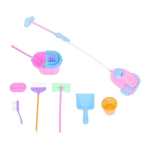Homoyoyo 9 Stücke Teiliges Reinigungsset Mini Haushaltsgeräte für Kreatives Farbenfrohe Design für Jungen Lehrspielzeug Kreativität und Entwicklung Zufällige Farbe von Homoyoyo