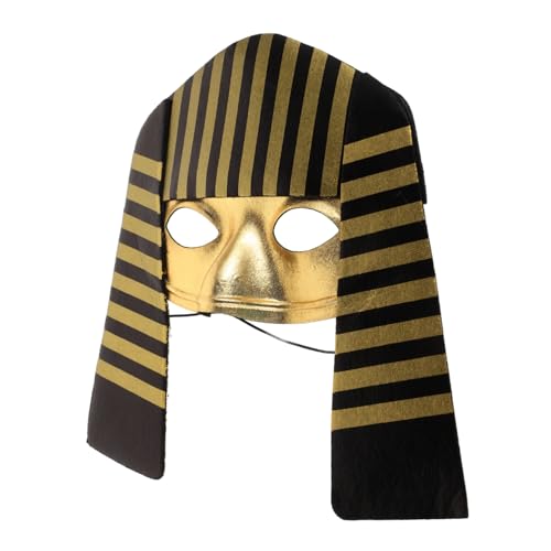 Homoyoyo Ägyptische Pharaonenmaske Kostümmaske für Halloween Party Bühne Leicht und Atmungsaktiv Wiederverwendbar für Fasching und Themenveranstaltungen von Homoyoyo