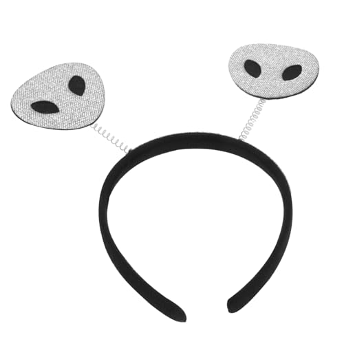 Homoyoyo Alien-stirnband Alien-kostümzubehör Halloween-stirnband Für Erwachsene Weltraumzubehör Außerirdische Antenne Halloween-alien-dekorationen Halloween-haarschleifen Stoff Silver von Homoyoyo