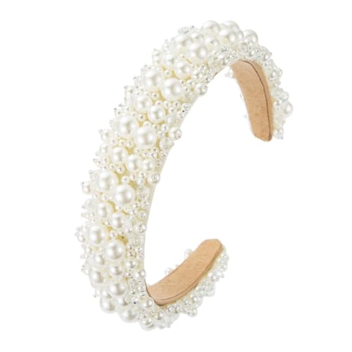 Homoyoyo Barock Perlen Haarschmuck Weißes Braut Haarband mit Kristallbesatz Leichtes Party Haarschmuck Accessoire für Frauen Eleganter Kopfschmuck für Hochzeit und Brautjungfern Homoyoyo Barock Perlen Haarschmuck Weißes Braut Haarband mit Kristallbesatz Leichtes Party Haarschmuck Accessoire für Frauen Eleganter Kopfschmuck für Hochzeit und Brautjungfern von Homoyoyo