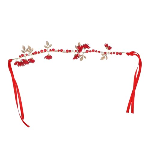 Homoyoyo Braut Haarschmuck Stirnband mit Funkelnden Strasssteinen und Perlen Leichtes Komfortables Hochzeits Haarband für Braut Brautjungfern und Festliche Anlässe Rotes Blumen Design Homoyoyo Braut Haarschmuck Stirnband mit Funkelnden Strasssteinen und Perlen Leichtes Komfortables Hochzeits Haarband für Braut Brautjungfern und Festliche Anlässe Rotes Blumen Design von Homoyoyo