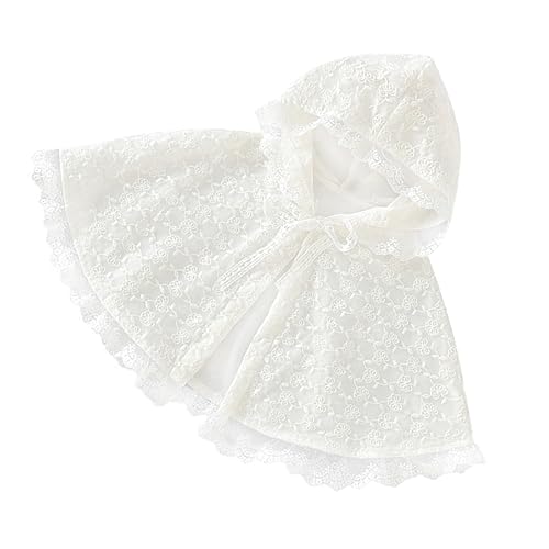 Homoyoyo Cape Für Mädchen Mode Ponchos Robe Umhang Mit Kapuze Größe Wraps Spitze Kleinkind Cosplay Cape Weiß von Homoyoyo