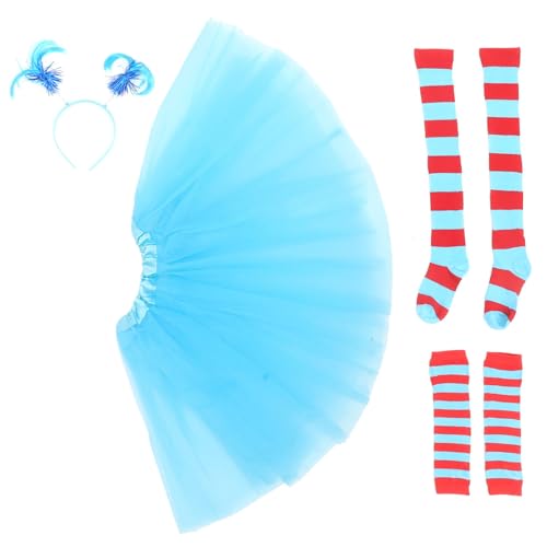 Homoyoyo Cosplay Kostüm Teilig mit Arm Sleeves Overknee Strümpfen Tutu Rock und Stirnband Atmungsaktiv Strapazierfähig für Party Karneval Halloween und Mottoshows von Homoyoyo