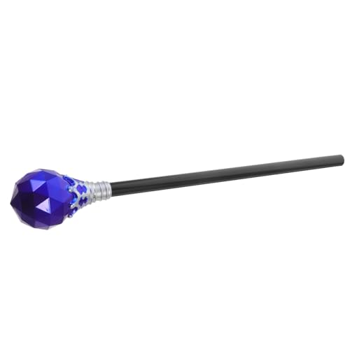 Homoyoyo Cosplay Monarch Zepter Prop Leichter Kunststoffstab mit Komfortablem Griff Vielseitiges Halloween Party Kostümaccessoire für Rollenspiele und Bühnenauftritte Gold Blau von Homoyoyo