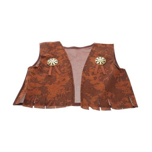 Homoyoyo Cowboy Kostüm Western Stil Braun Weste Weiches Material Bequeme Für Mädchen Jungen Halloween Karneval Cosplay Party Homoyoyo Cowboy Kostüm Western Stil Braun Weste Weiches Material Bequeme Für Mädchen Jungen Halloween Karneval Cosplay Party von Homoyoyo