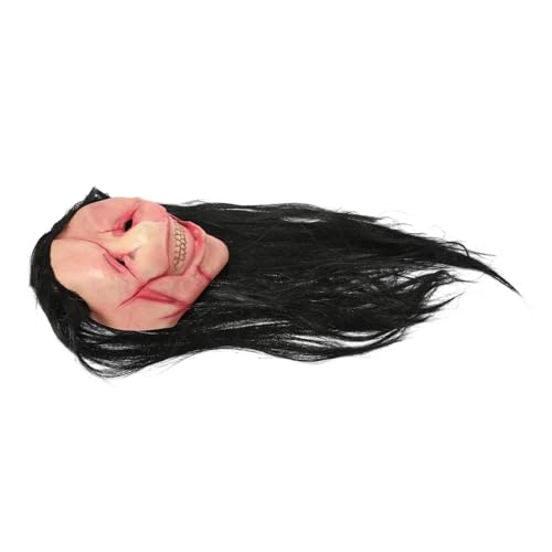 Homoyoyo Creepy Halloween mit Langem Haar Blutige Teufelsmaske für Erwachsene Verstellbar und Bequem Gruseliges Gesicht für Kostümparty und Halloween Cosplay Homoyoyo Creepy Halloween mit Langem Haar Blutige Teufelsmaske für Erwachsene Verstellbar und Bequem Gruseliges Gesicht für Kostümparty und Halloween Cosplay von Homoyoyo
