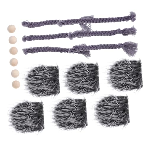 Homoyoyo DIY Zwergenbart Set mit Grauen Bärten Holzkugeln und Zöpfen Handgefertigte Weihnachtszwerg Bartmaterialien für Gnome Puppen Dekoration und Bastelarbeiten Homoyoyo DIY Zwergenbart Set mit Grauen Bärten Holzkugeln und Zöpfen Handgefertigte Weihnachtszwerg Bartmaterialien für Gnome Puppen Dekoration und Bastelarbeiten von Homoyoyo