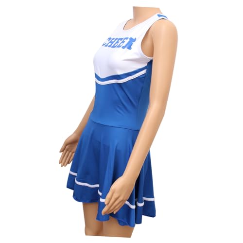 Homoyoyo Damen Cheerleader Kostüm Royalblaues Frauenkleid Für Halloween Und Partys Schickes Spaghettiträger Design Für Schulaufführungen Und Festliche Anlässe Homoyoyo Damen Cheerleader Kostüm Royalblaues Frauenkleid Für Halloween Und Partys Schickes Spaghettiträger Design Für Schulaufführungen Und Festliche Anlässe von Homoyoyo