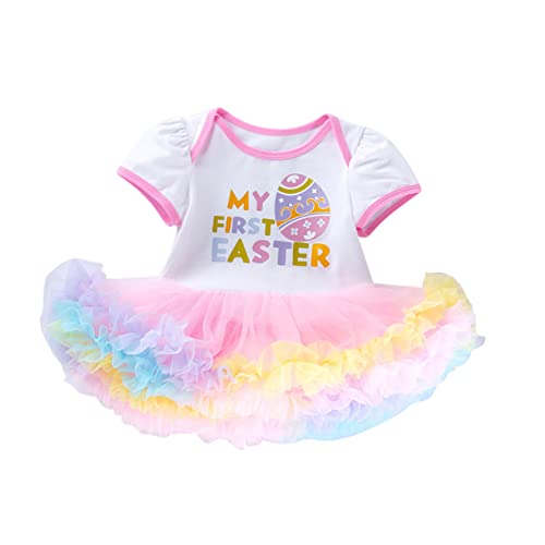 Homoyoyo Easter Girls Kurzärmeliges T-shirt Cartoon Kostüm Performance Kleidung (größe 73, Geeignet 6-12 Monate) von Homoyoyo