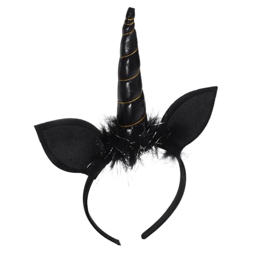 Homoyoyo Einhorn Haarreif Schwarz Lustiger Kopfschmuck für Cosplay Party Accessoire Leicht und Rutschfest für Fotos und Verkleidungen Homoyoyo Einhorn Haarreif Schwarz Lustiger Kopfschmuck für Cosplay Party Accessoire Leicht und Rutschfest für Fotos und Verkleidungen von Homoyoyo