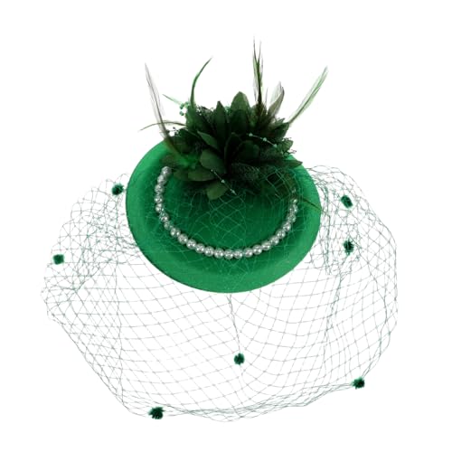 Homoyoyo Eleganter Teeparty Hut mit Perlen und Schleier Vintage Kopfschmuck für Romantische Netzhaube für Besondere Anlässe und Formelle Events Homoyoyo Eleganter Teeparty Hut mit Perlen und Schleier Vintage Kopfschmuck für Romantische Netzhaube für Besondere Anlässe und Formelle Events von Homoyoyo