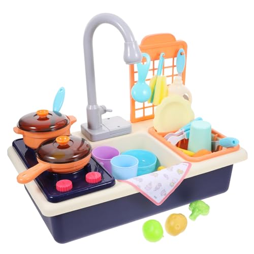Homoyoyo Elektrischer Kinderspüler Blau Batterielos mit Realistischem Wasserfluss Spüle und Fördert Kreativität und Haushaltsfähigkeiten Homoyoyo Elektrischer Kinderspüler Blau Batterielos mit Realistischem Wasserfluss Spüle und Fördert Kreativität und Haushaltsfähigkeiten von Homoyoyo