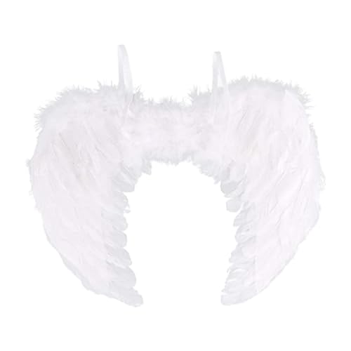 Homoyoyo Engelsflügel Kinderkostüm Weiß Federflügel Cosplay Prop für Party Halloween Weihnachten Bühnenaufführung Dekoratives Accessoire für Jahre von Homoyoyo
