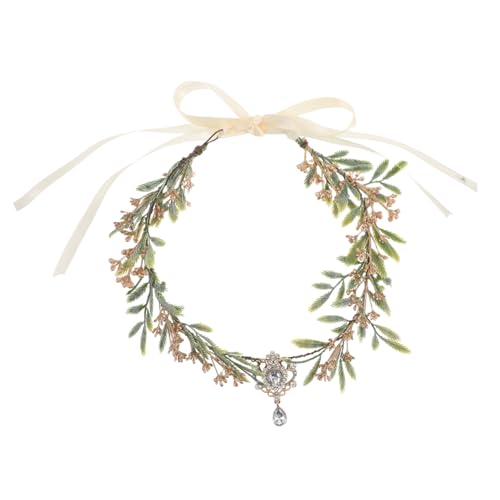 Homoyoyo Exotischer V Förmiger Blumenkranz Braut Haarschmuck für Hochzeit Party Cosplay Fotoshooting mit Filigranem Elfen Stil und Vielseitigem Design von Homoyoyo