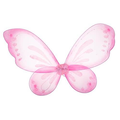 Homoyoyo Fee Schmetterlingsflügel beleuchtete Schmetterlingsflügel Schmetterlinge mädchen kleid feeflügeln kinderkleider Kinderaccessoire Cosplay Kinderflügeldekor Plastik Rosa von Homoyoyo