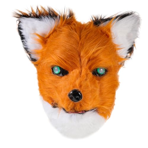 Homoyoyo Fellmaske Wolf Kostüm Halbgesichtsmaske mit Beweglichem Atmungsaktiv für Halloween Karneval Cosplay Erwachsene Teens Homoyoyo Fellmaske Wolf Kostüm Halbgesichtsmaske mit Beweglichem Atmungsaktiv für Halloween Karneval Cosplay Erwachsene Teens von Homoyoyo