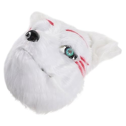 Homoyoyo Fellmaske Wolf mit Mundöffnung und Lustige Halbgesichtsmaske für Halloween Erwachsene Männer Cosplay Party Tierkostüm Accessoire Homoyoyo Fellmaske Wolf mit Mundöffnung und Lustige Halbgesichtsmaske für Halloween Erwachsene Männer Cosplay Party Tierkostüm Accessoire von Homoyoyo