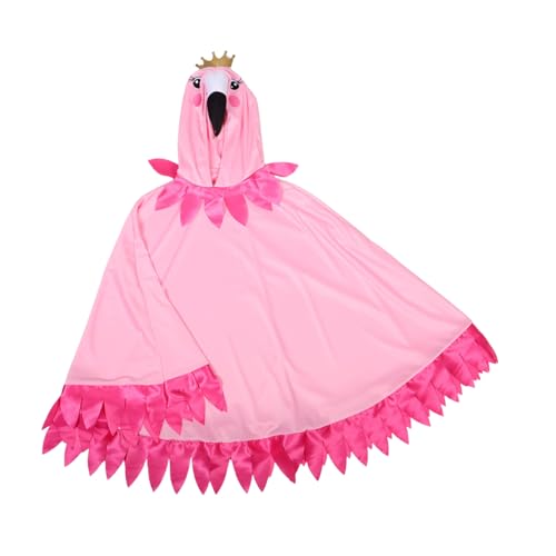 Homoyoyo Flamingo Performance Kostüm Kapuzenumhang Umhang Mädchen Verkleidungsumhang Flamingo Eventumhang Flamingo Kostüm Unisex Halloween Umhang Halloween Flamingo Kostüm Tuch Rosy von Homoyoyo