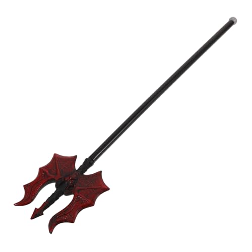 Homoyoyo Flammen-Dreizack- Jafar-Mitarbeiter -Dreizack Halloween-Wimpelfahnen Flamingo-Halloween-Kostüm Dreizack-Stütze blutige Halloween-Dekoration Plastik von Homoyoyo