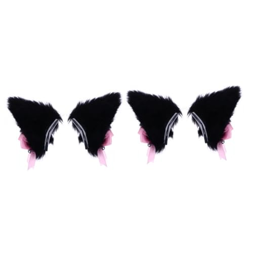 Homoyoyo Flauschige Katzenohren Haarclips Mit Glocken - Perfekte Pelzohren Für Kostümparty - Cosplay Oder Karneval Schwarze Ohr Accessoires Für Einen Verspielten Look Homoyoyo Flauschige Katzenohren Haarclips Mit Glocken - Perfekte Pelzohren Für Kostümparty - Cosplay Oder Karneval Schwarze Ohr Accessoires Für Einen Verspielten Look von Homoyoyo