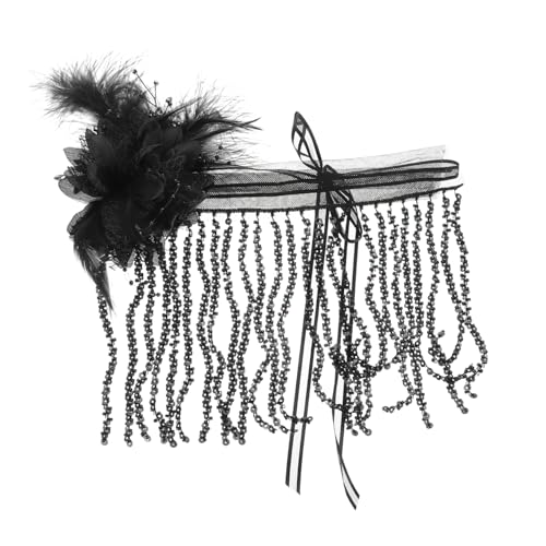 Homoyoyo Fransen Maske für Damen Punk Karnevalsmaske mit Federn für Halloween Party Gothic Accessoire für Rave Maskerade Komfortable Langlebige Ausführung von Homoyoyo