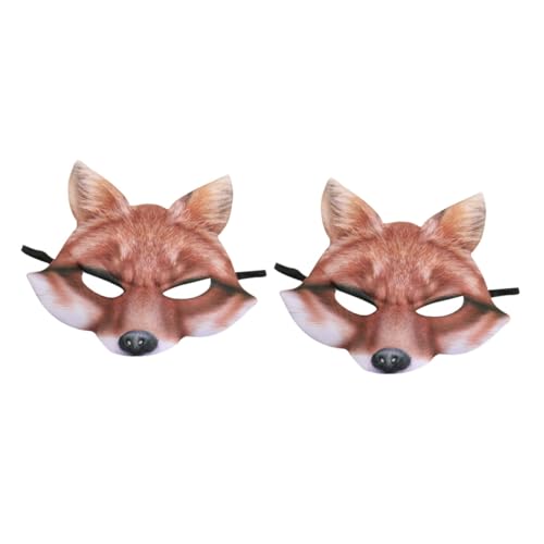 Homoyoyo Fuchs Halbmaske Aus EVA Für – Halloween - Kostümpartys Und Cosplay – Tierische Verkleidung in Schwarz Für Kreative Kostüme Und Spaß von Homoyoyo
