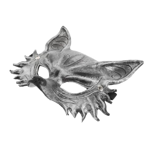 Homoyoyo Fuchsmaske Herrenmaske Maskerade Wolfsmaske Maskenmasken Maskenmaske Für Männer Halloween Halbmaske Maskenmaske Männer Halloween Simulationsmaske Halloween Maske Silber Pu von Homoyoyo