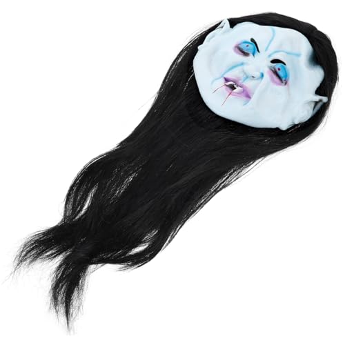 Homoyoyo Geistermaske Gruselige Maske Halloween-Horrormaske gruselige Kostüme Gruselmasken für Erwachsene Scary Halloween -Kostüme beängstigende Maske Vinyl-Material Black von Homoyoyo
