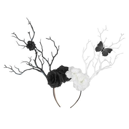 Homoyoyo Gotisches Halloween Haarreif mit Rosen und Ästen Leichtes Cosplay Kostüm Accessoire für Party Performance und Dress Up Langlebig Komfortabel Besonderer Blickfang Homoyoyo Gotisches Halloween Haarreif mit Rosen und Ästen Leichtes Cosplay Kostüm Accessoire für Party Performance und Dress Up Langlebig Komfortabel Besonderer Blickfang von Homoyoyo