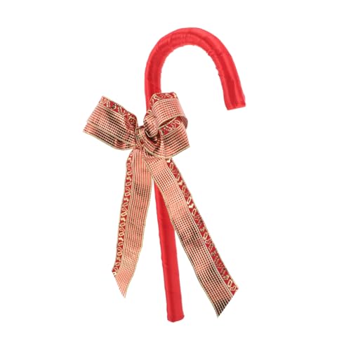 Homoyoyo Große Zuckerstangen Requisite mit Schleife Vielseitiger Weihnachts und Valentinstag Bogenstock für Rollenspiel und Dekoration Detailliert Gestalteter Party Kostümstab von Homoyoyo