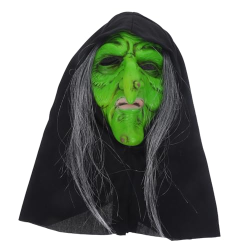Homoyoyo Gruselige Halloween Hexenmaske aus Bequeme Cosplay Gesichtsmaske Grüne Masquerade für Party und Kostüm Unisex Zubehör für Halloween und Motto Events Homoyoyo Gruselige Halloween Hexenmaske aus Bequeme Cosplay Gesichtsmaske Grüne Masquerade für Party und Kostüm Unisex Zubehör für Halloween und Motto Events von Homoyoyo