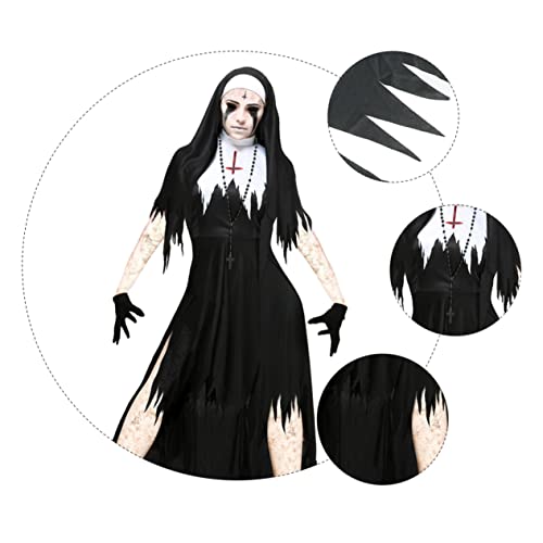 Homoyoyo Gruseliges Nonnen Kostüm Für Damen - Halloween Outfit Mit Schleier Und Robe - Ideal Für Fasching Karneval Und Cosplay Größe S Für Ein Schauriges Erscheinungsbild Homoyoyo Gruseliges Nonnen Kostüm Für Damen - Halloween Outfit Mit Schleier Und Robe - Ideal Für Fasching Karneval Und Cosplay Größe S Für Ein Schauriges Erscheinungsbild von Homoyoyo