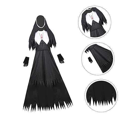 Homoyoyo Gruseliges Vampir Kostüm Für Damen – Halloween Outfit Mit Kapuze Und Schleier - Ideal Für Karneval - Fasching Und Halloween Partys Schaurige Verkleidungen Und Cosplay von Homoyoyo