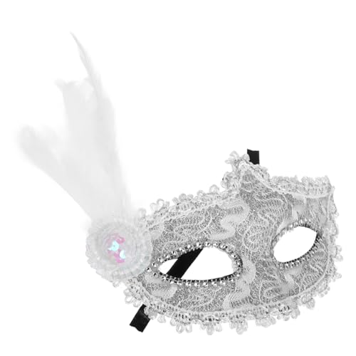 Homoyoyo Halbgesicht Maske Spitze für Halloween Maskenball Damenmaske mit Verstellbarem Band für Vielseitige Kostümpartys Themenveranstaltungen Homoyoyo Halbgesicht Maske Spitze für Halloween Maskenball Damenmaske mit Verstellbarem Band für Vielseitige Kostümpartys Themenveranstaltungen von Homoyoyo