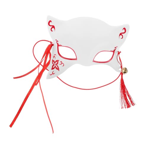 Homoyoyo Halbgesichtiges Kleines Schwarzes Fuchskostüm Masken Maskerade-kostüm-requisite Mädchen Maskerade Maske Fuchsmaske Fuchsmasken Halloween Maskerade Maske Plastik Weiß von Homoyoyo